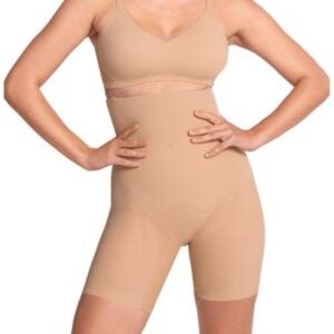 NEW Honeylove Super Power Compression Shapewear Nude Sand Short S & L